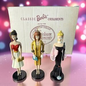 1995 Ashton Drake Heirloom Ornaments Barbie Set of 3 Classic Barbie #93623